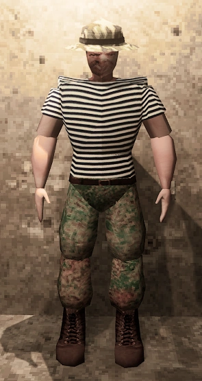 A Player wearing the Bonnie Hat.