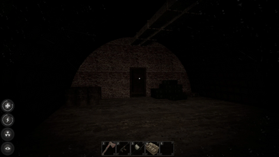 The entry room for the bunker