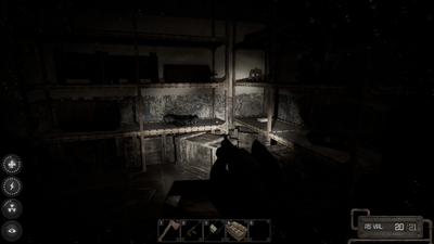 The store room is extremely irradiated and contains shelfs that spawn spetsnaz uniforms military uniforms, large backpacks, ammo and magazines