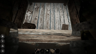 Jumping against the tower to loot