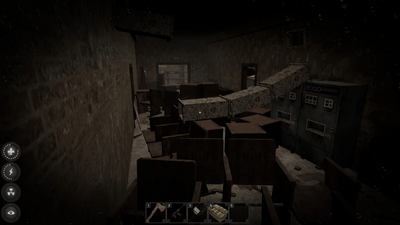Inside the radar station there is lots of boxes