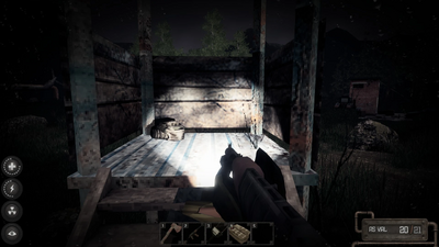 There is a hut that has a stash in it