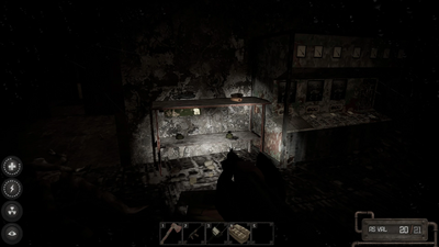 Desk with loose loot on top floor