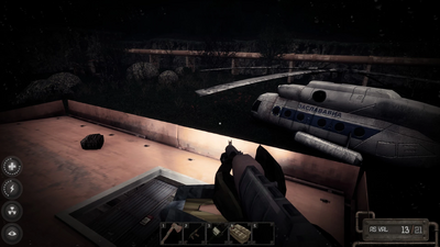 if a helicopter is behind the hideout you can get on top and there is a stash